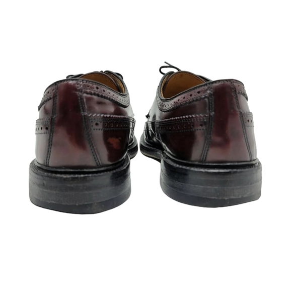Vintage Hanover LB Sheppard Signatures 2313 Wingtips Burgundy Leather 9 D/B USA - Picture 5 of 12